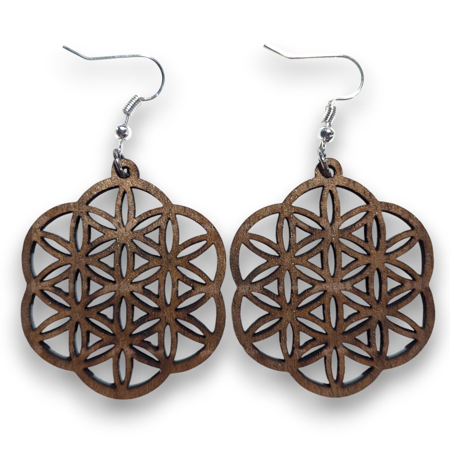 Geo Shape Wood Earrings