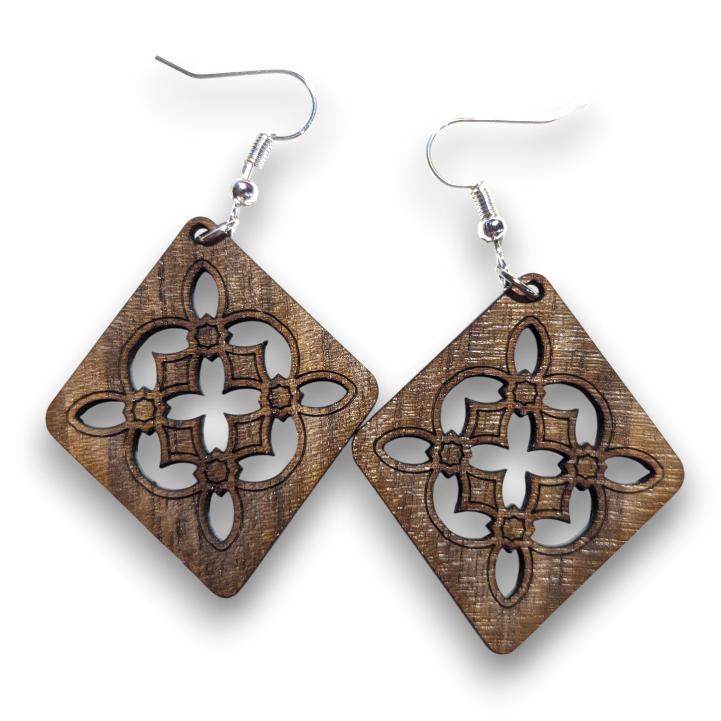 Geo Shape Wood Earrings