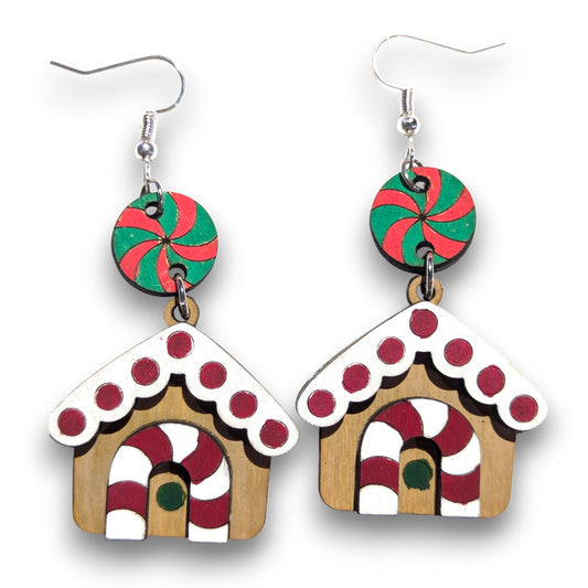 Gingerbread House Earrings