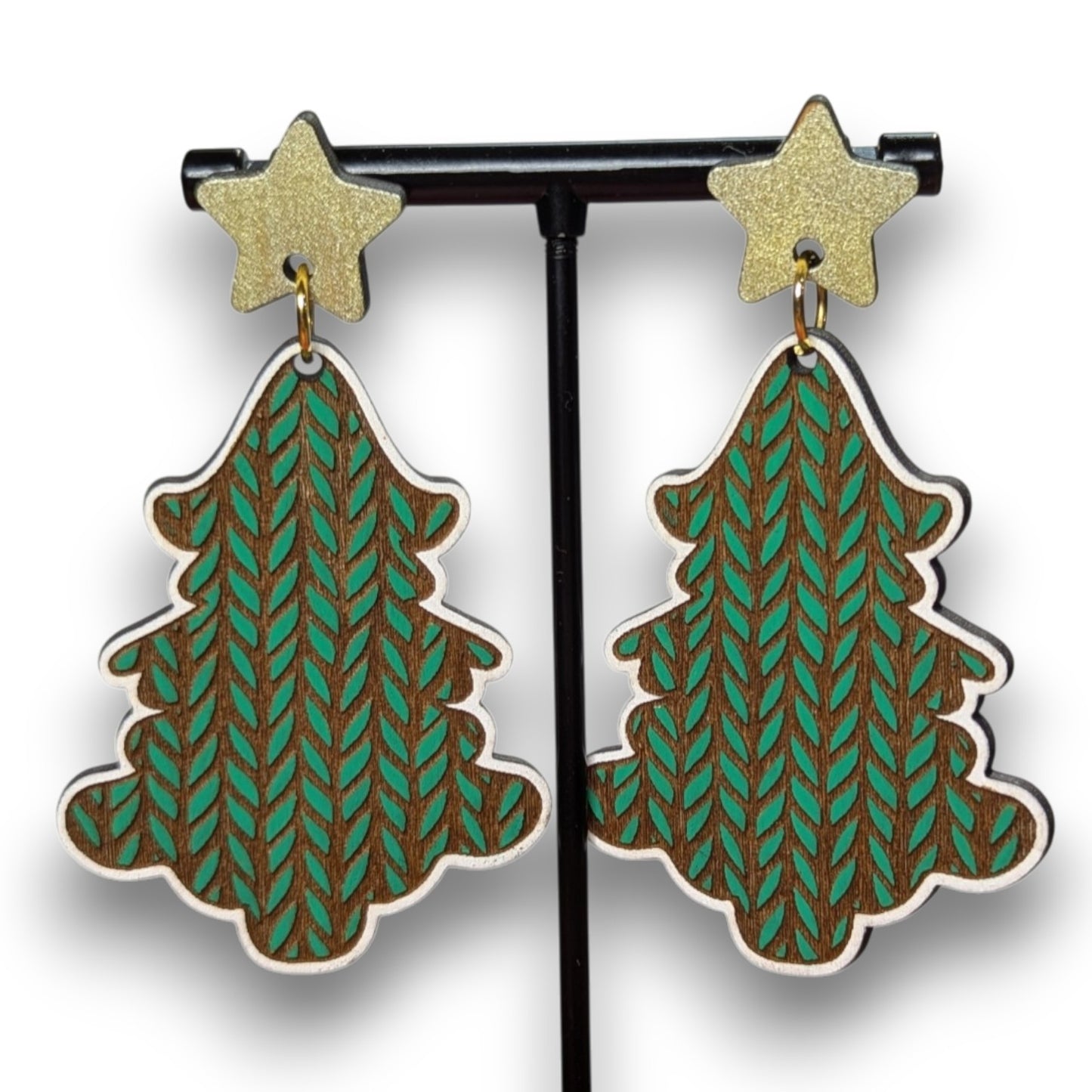 Sweater Christmas Tree Earrings