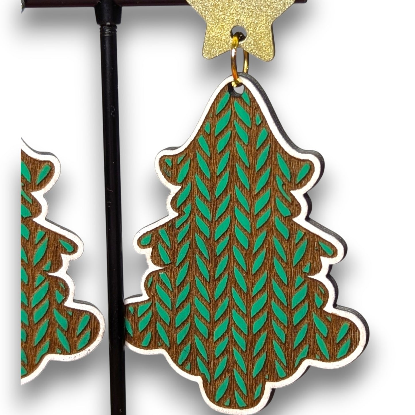 Sweater Christmas Tree Earrings