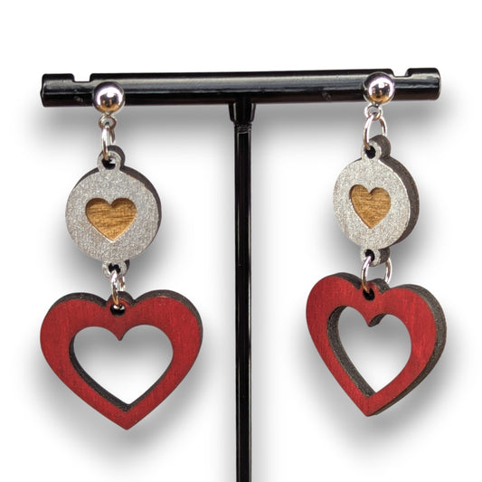 Heart Wood Earrings