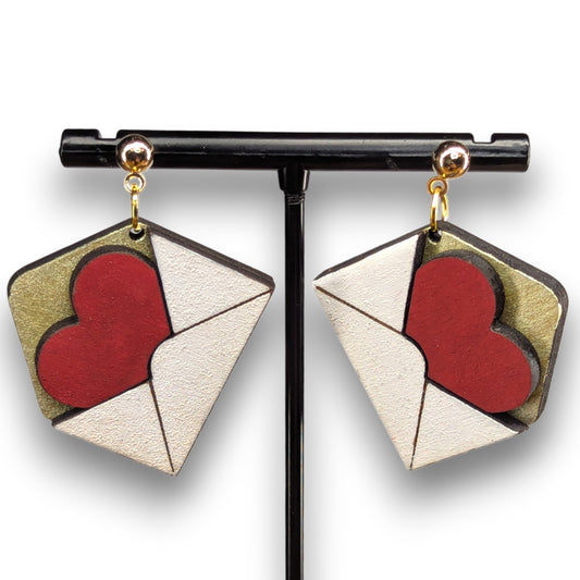 Heart Envelope Earrings