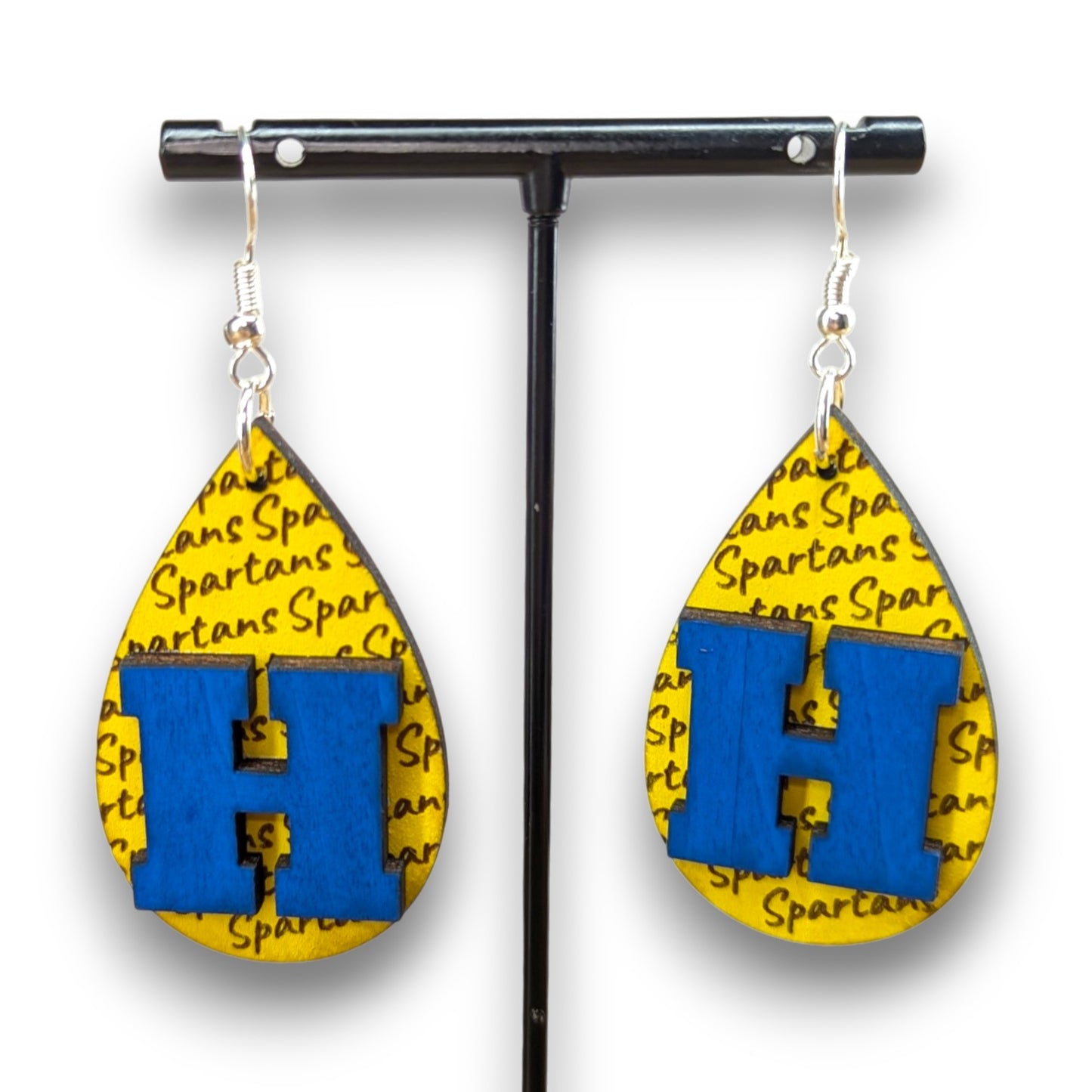 Go Team Go Wood Layered Earrings