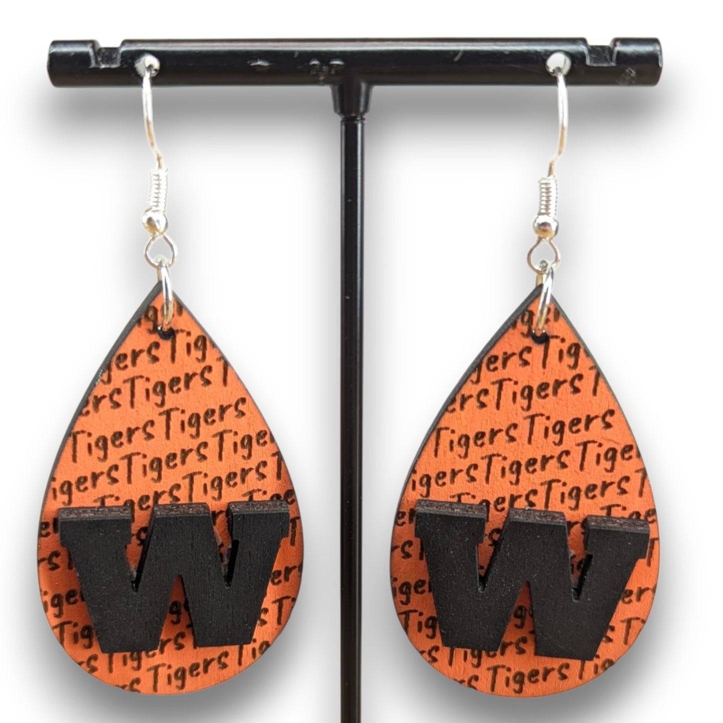 Go Team Go Wood Layered Earrings