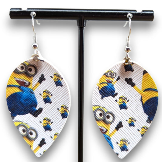 Minions Faux Leather Earrings