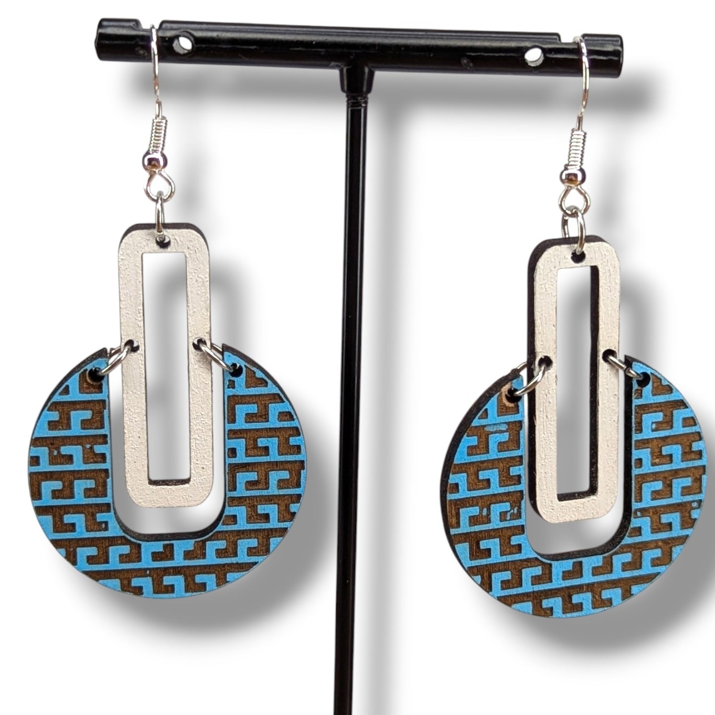 Native Wave Wood Earrings