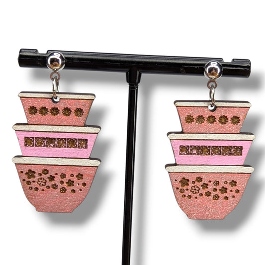 Vintage Pyrex Bowl Earrings
