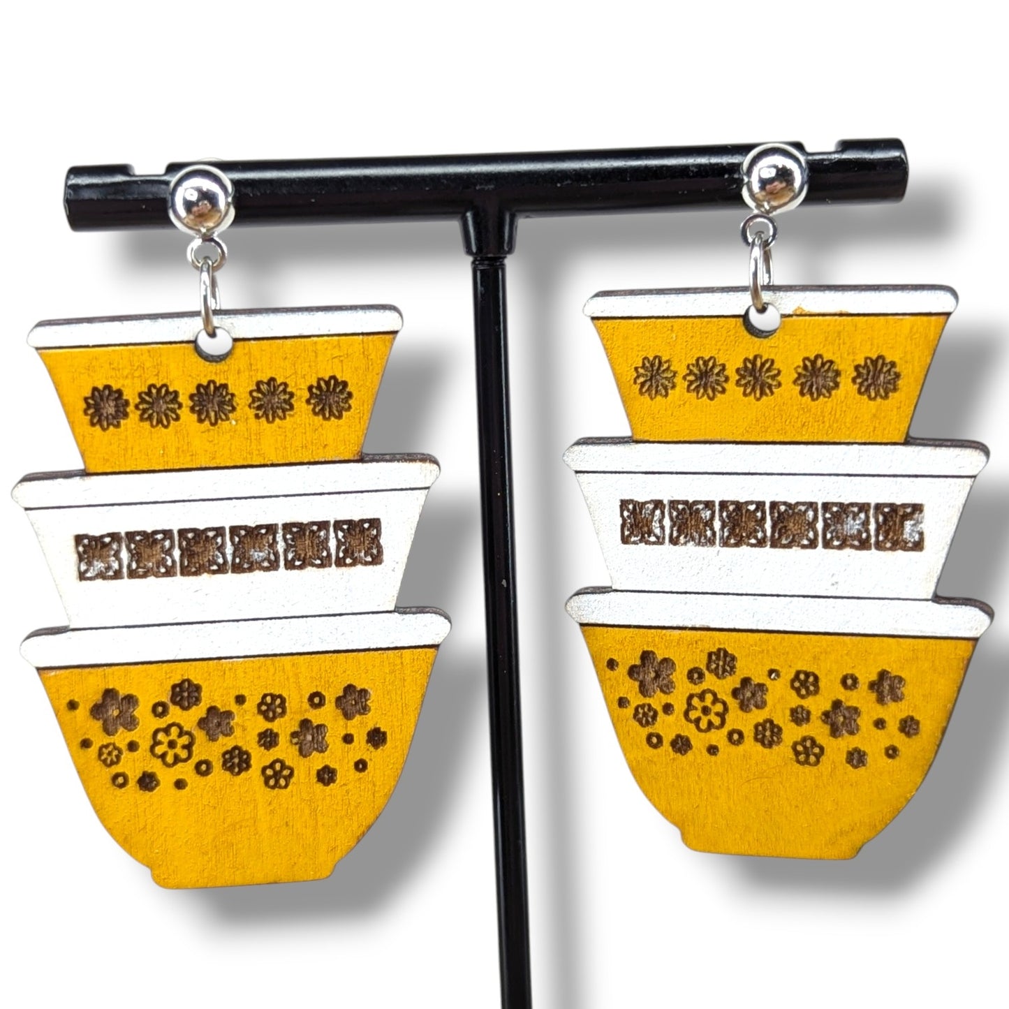 Vintage Pyrex Bowl Earrings