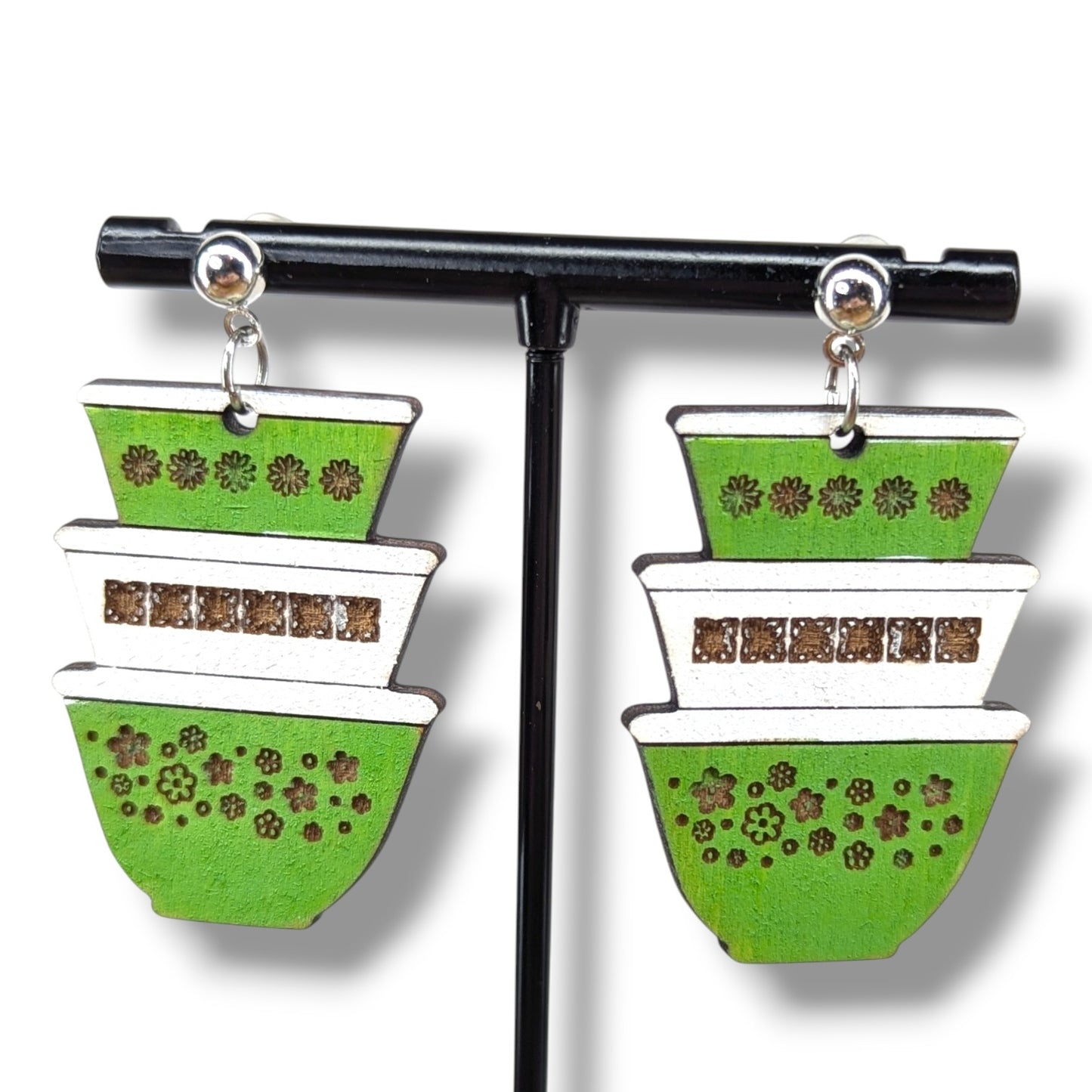 Vintage Pyrex Bowl Earrings