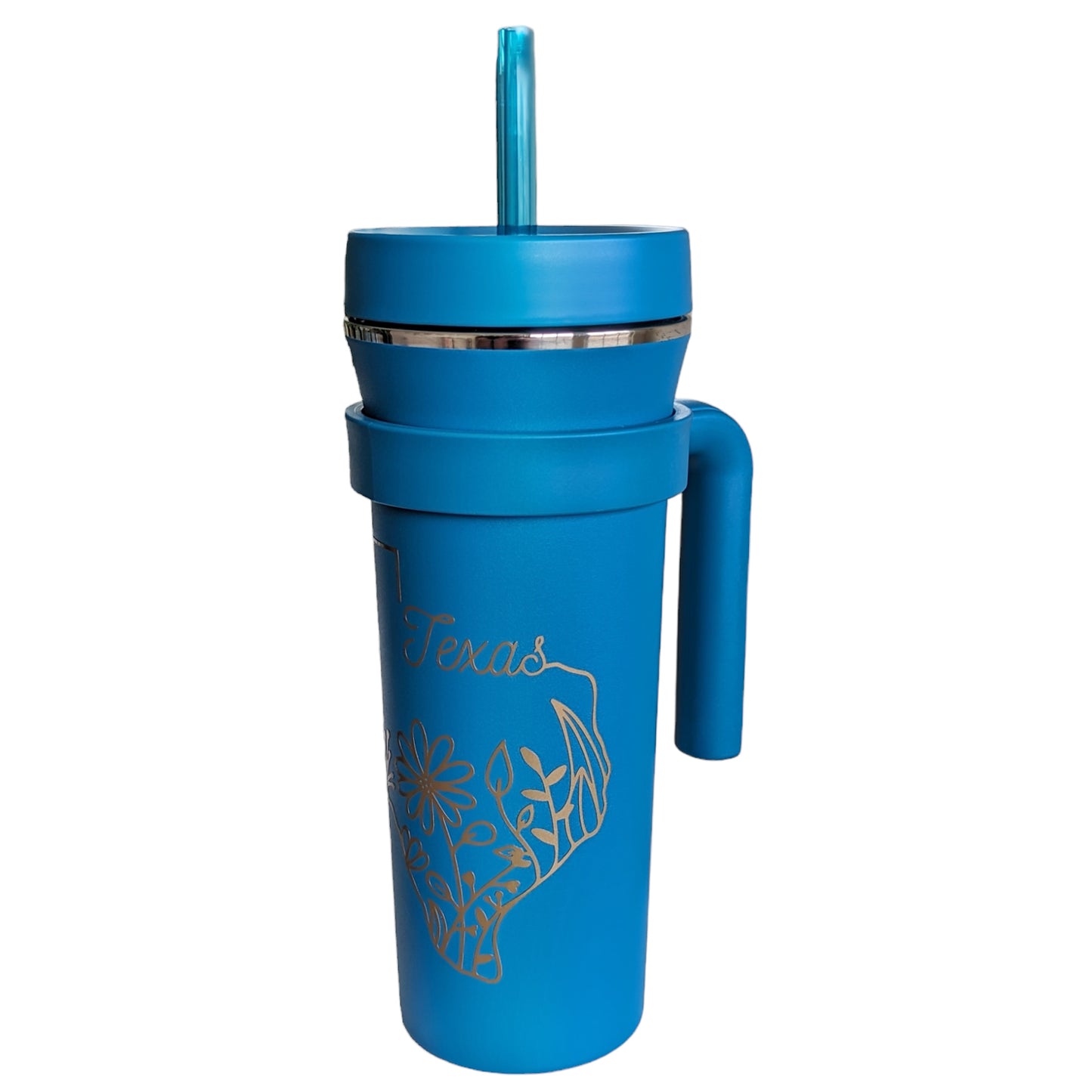 State Tumbler with Flowers