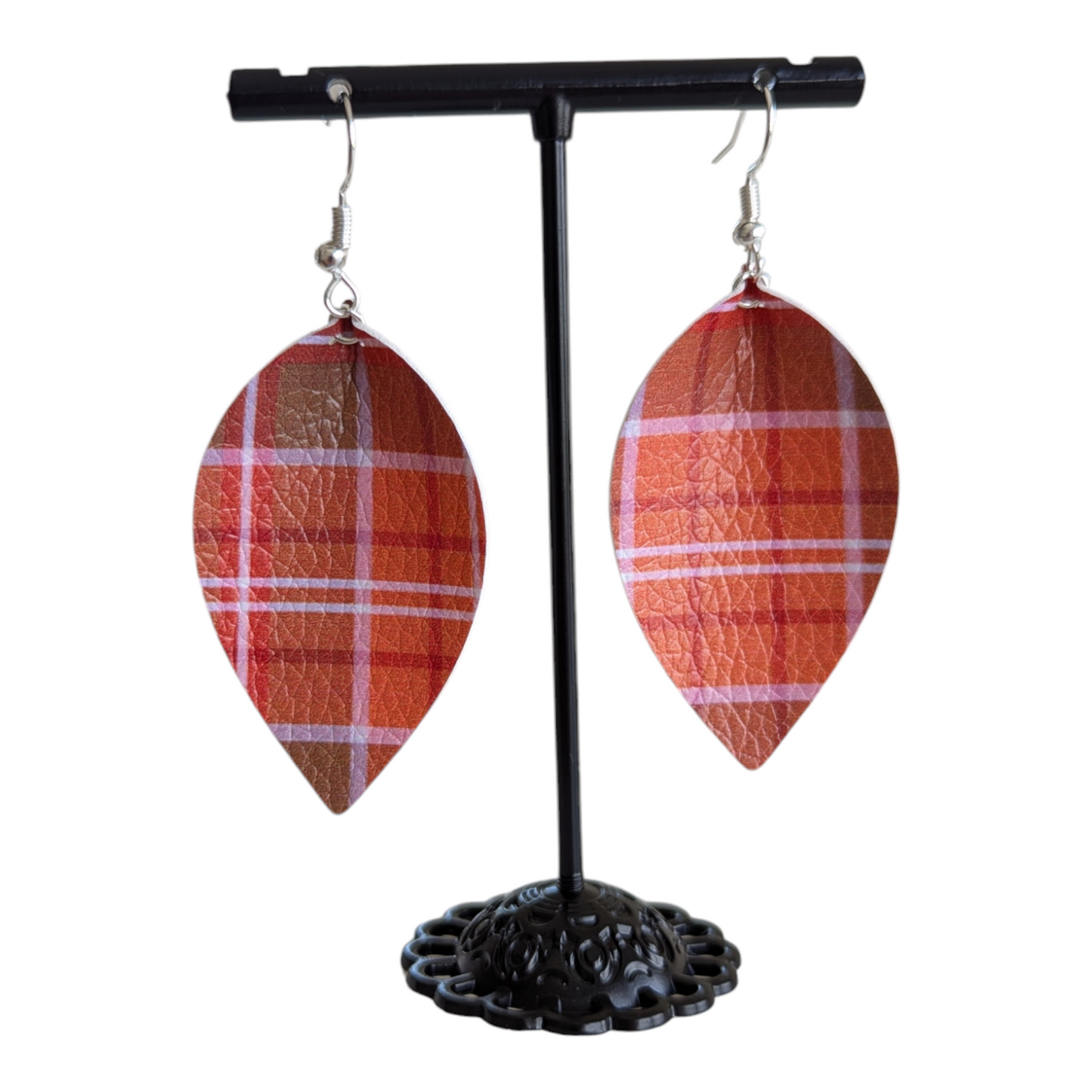 Fall Plaid Teardrop Earrings