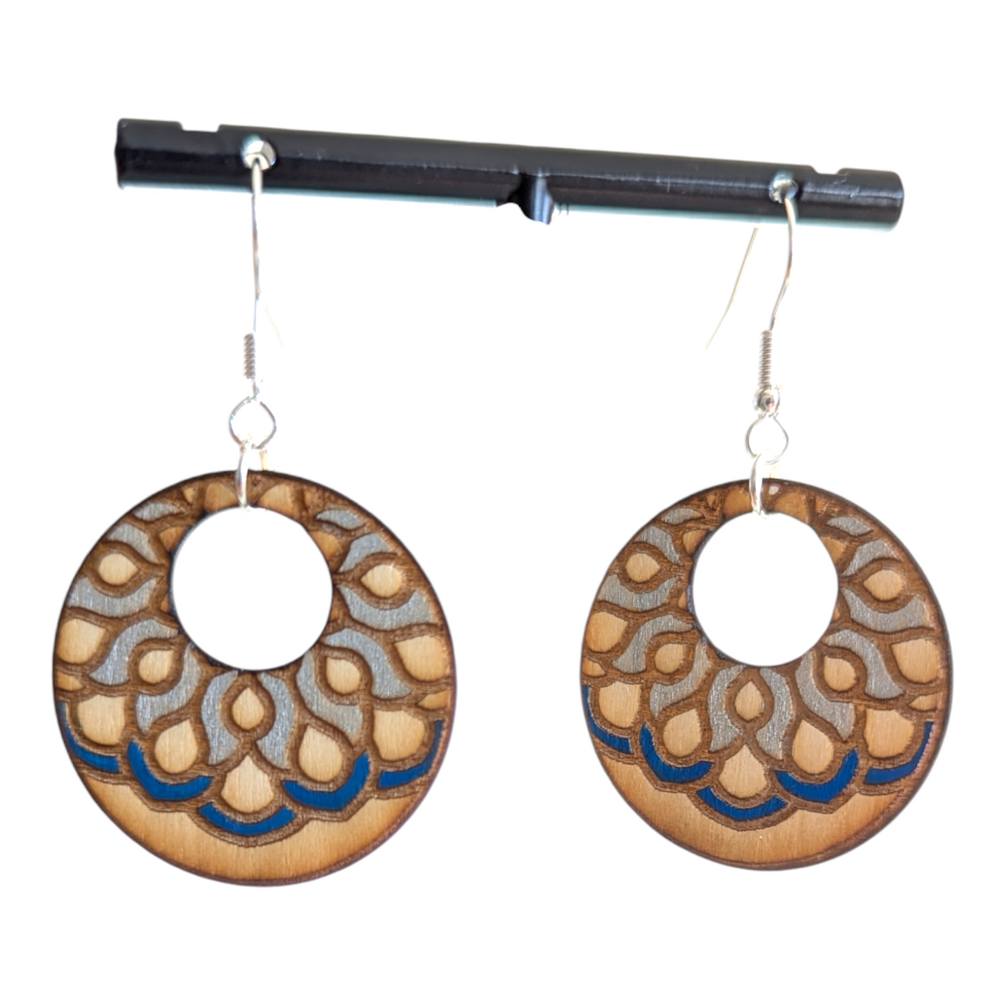 Mandala Wood Earrings