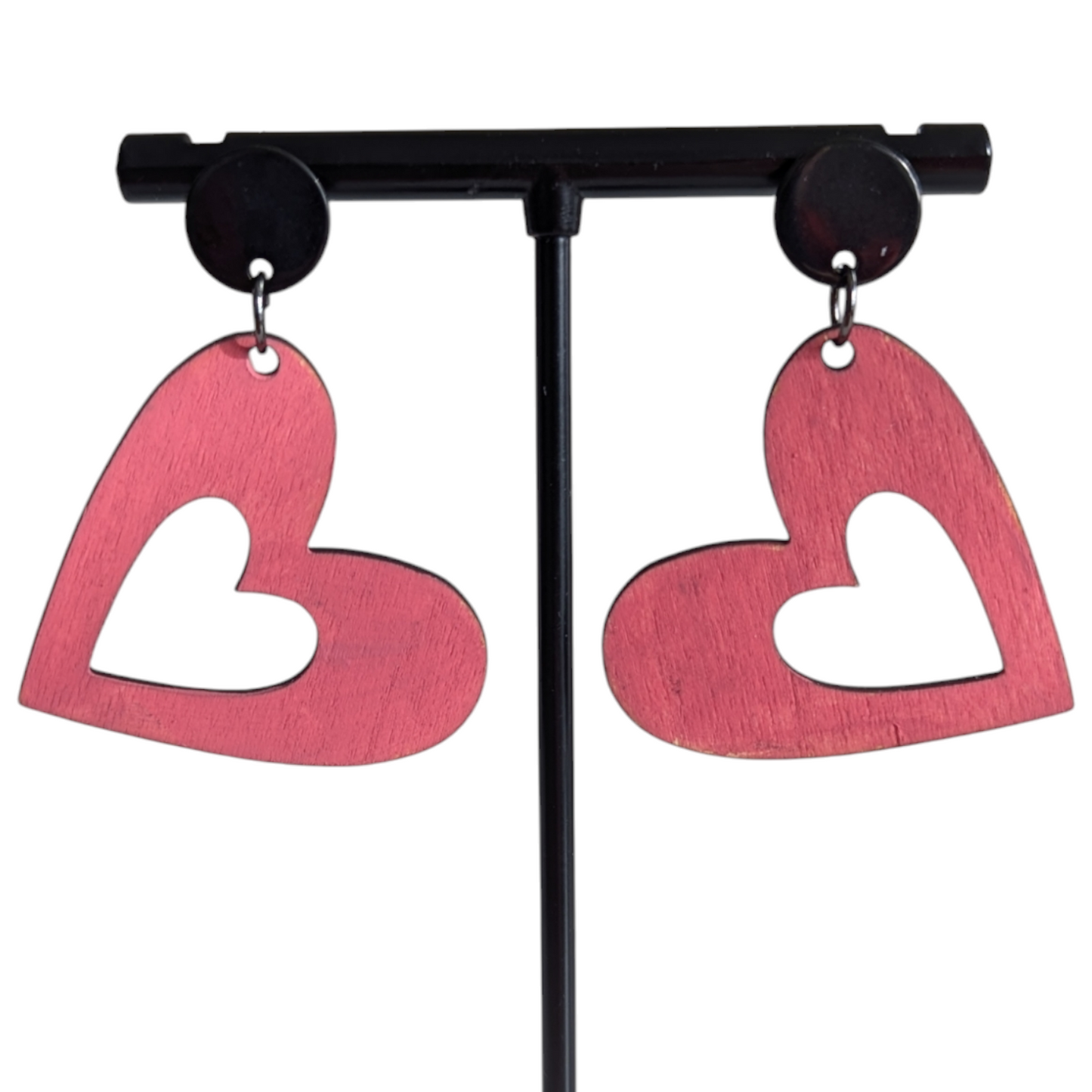 Heart Wooden Earrings
