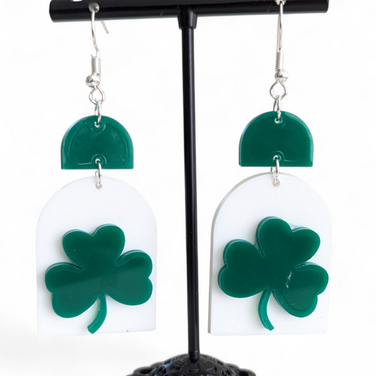 Shamrock Acrylic Earrings