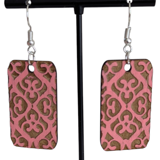 Rose Wood Earrings