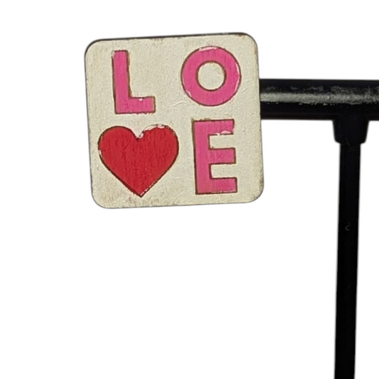 Love Stud Earrings