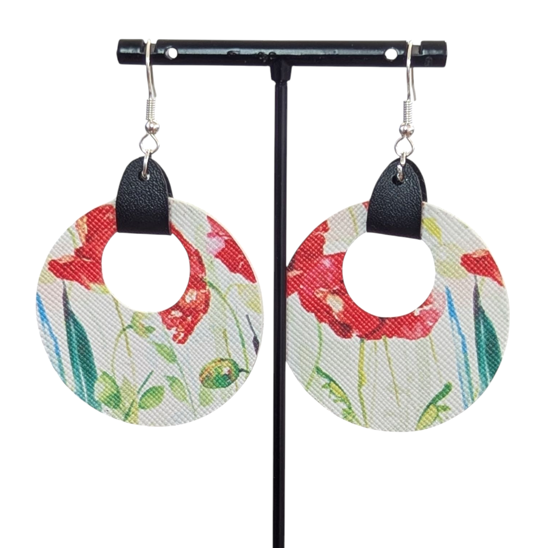 Poppy Faux Leather Earrings