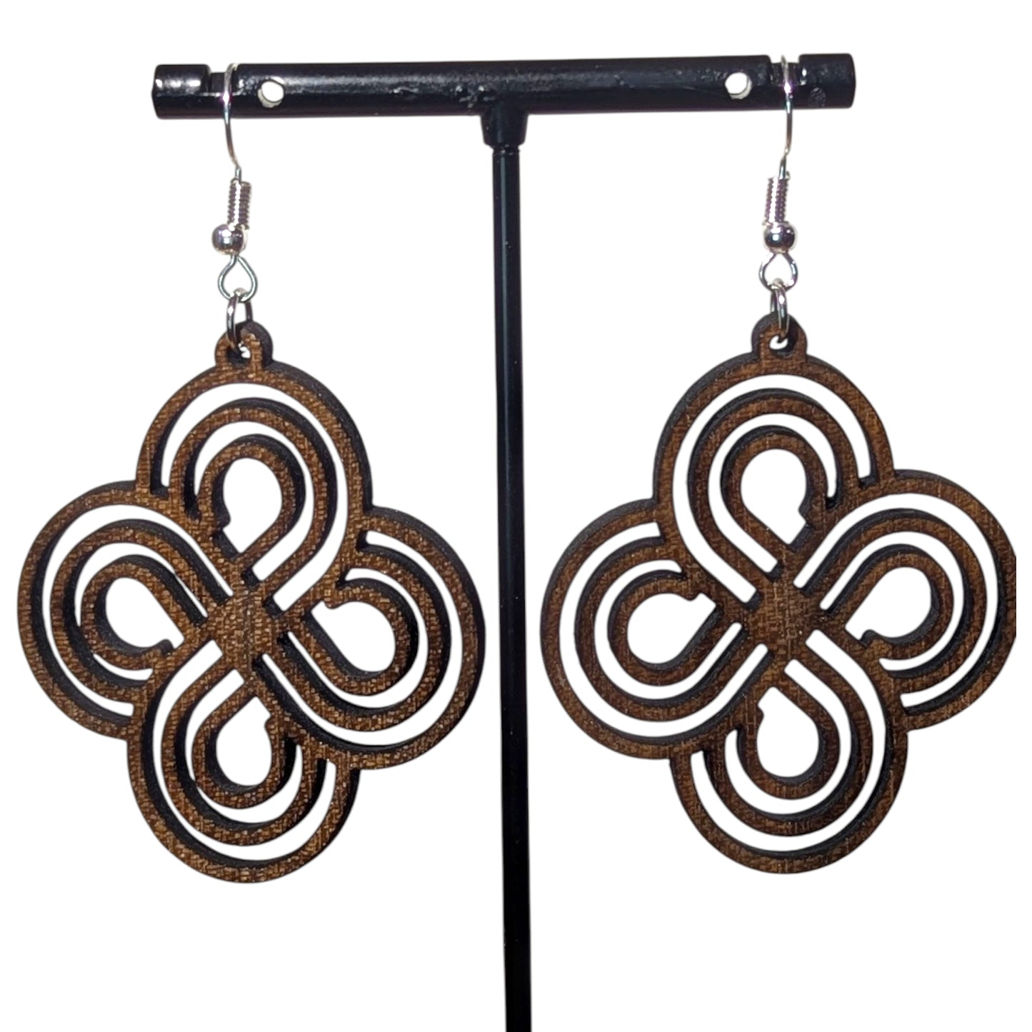 Geo Shape Wood Earrings