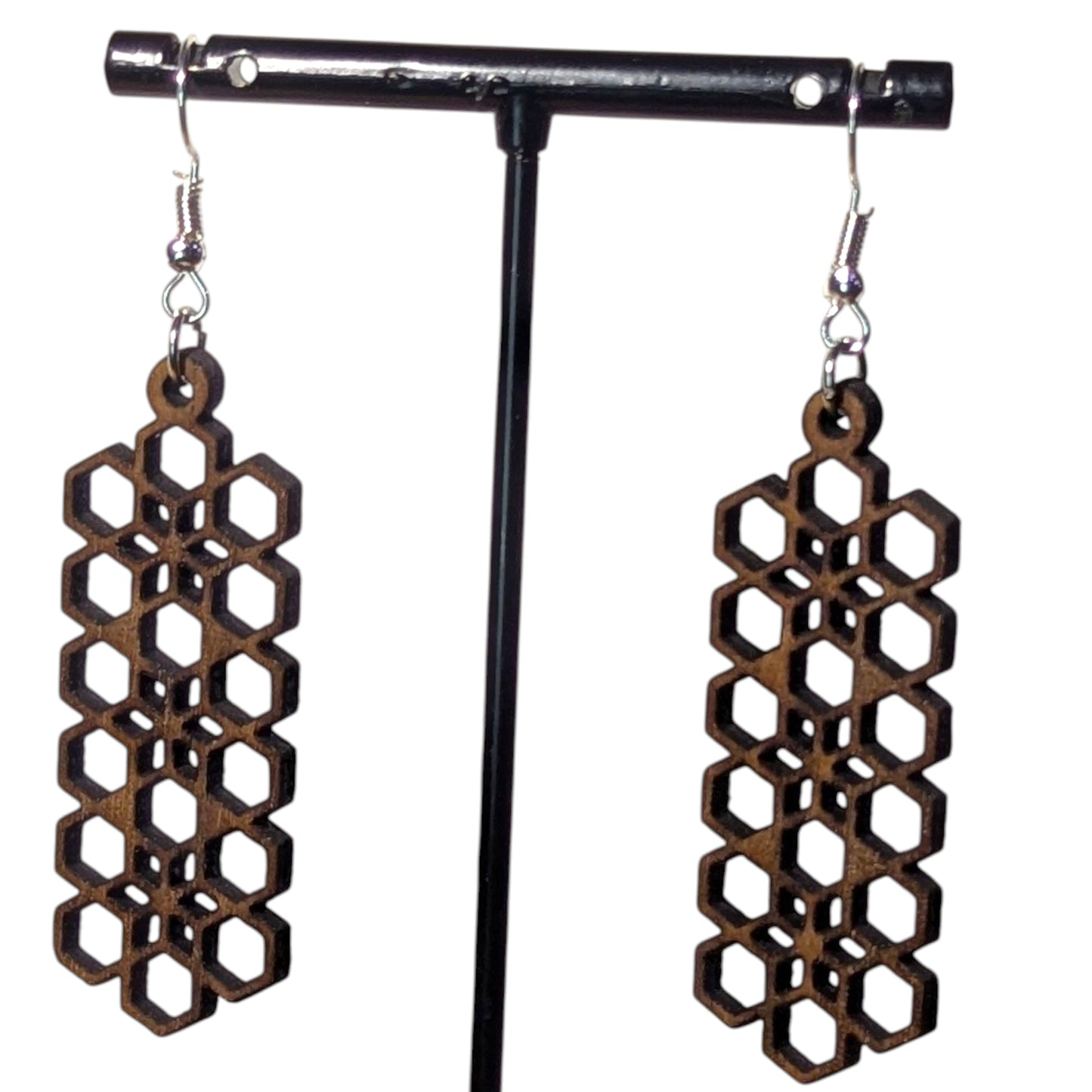 Geo Shape Wood Earrings