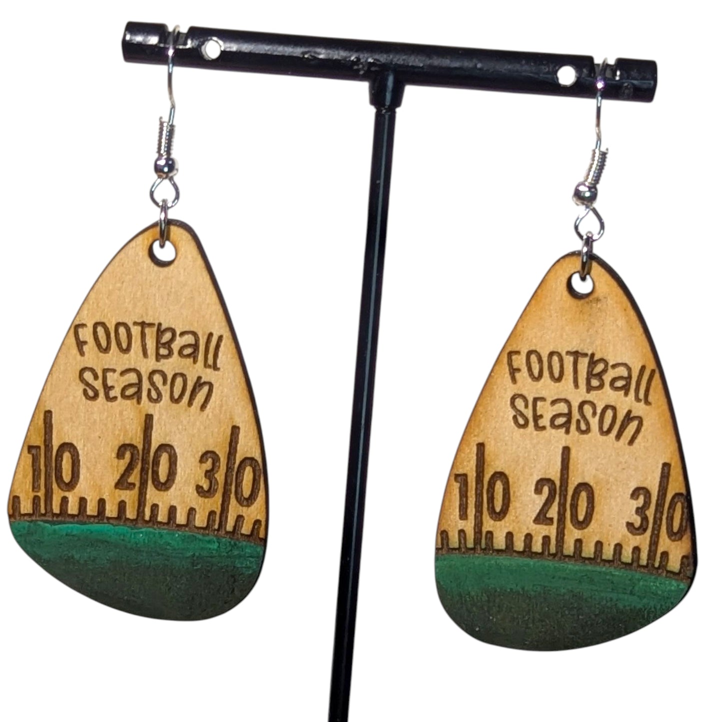 Football Season Wood Earrings