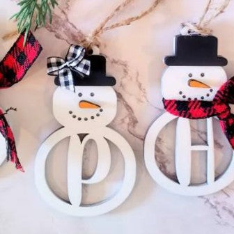 Snow Letter People Ornaments