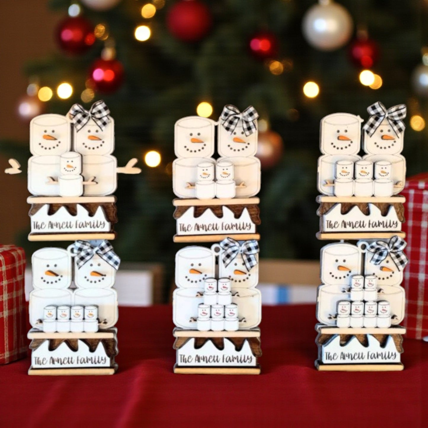 Snowman Family Ornaments