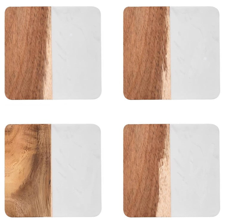 Marble & Wood Coasters