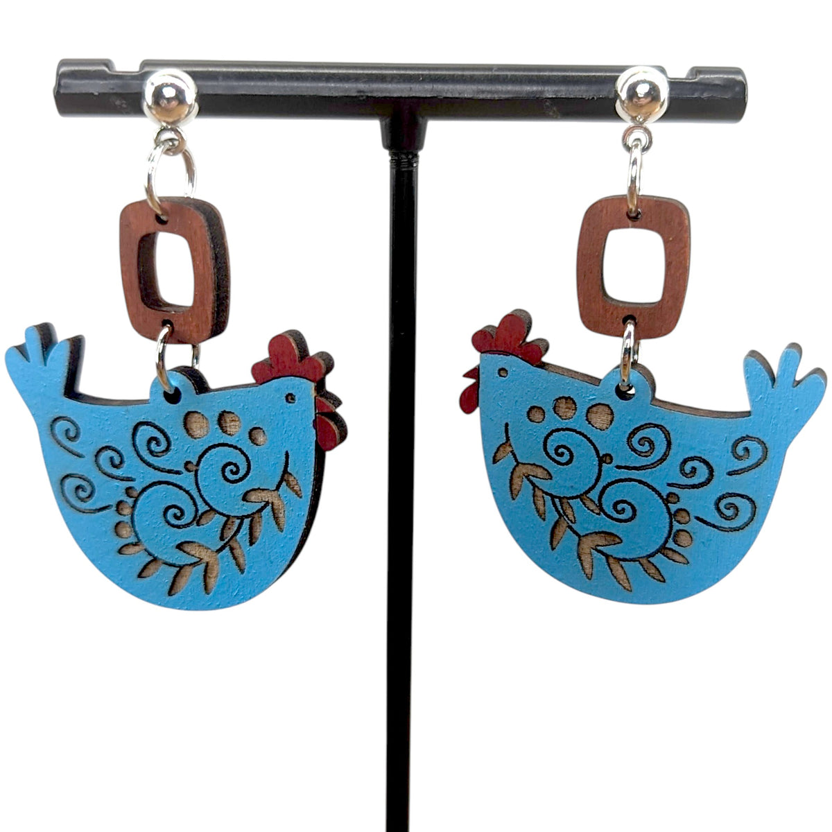 Whimsical Chicken Earrings