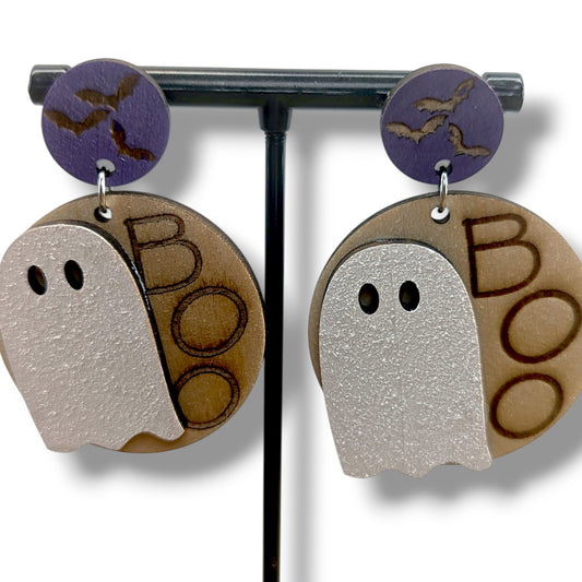 Boo Wood Earrings