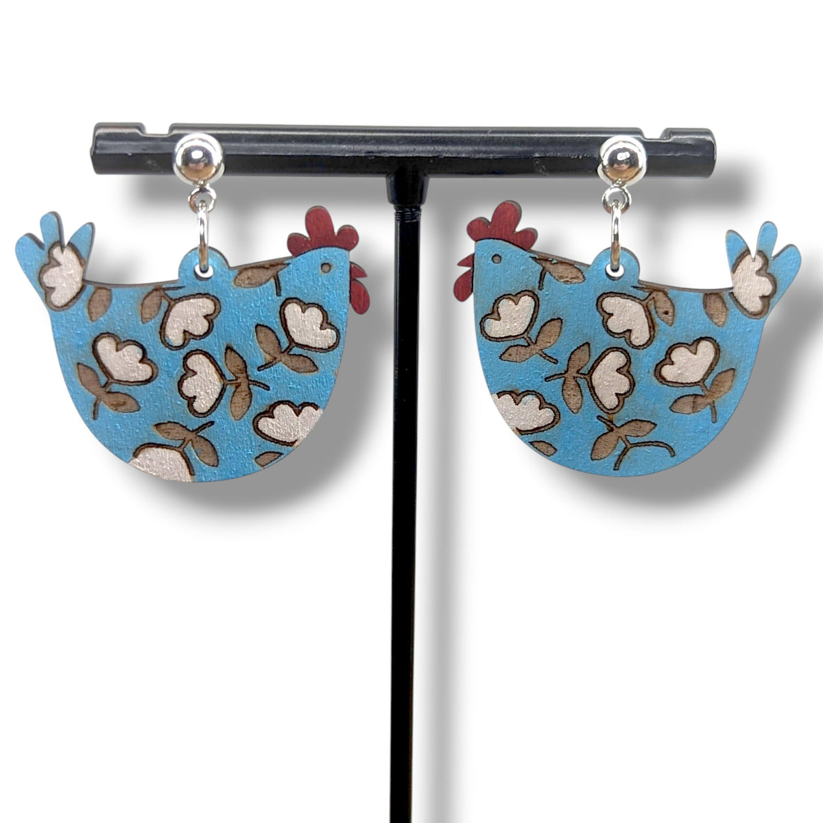 Whimsical Chicken Earrings