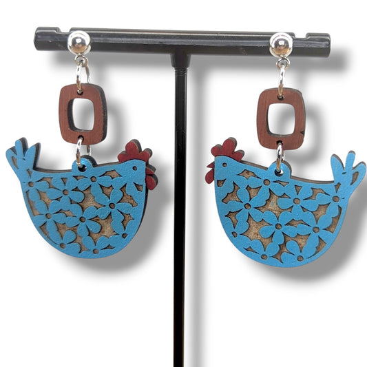 Whimsical Chicken Earrings