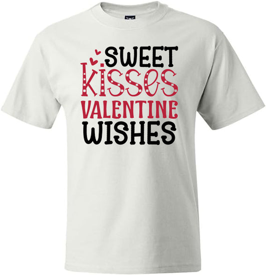 Sweet Kisses Valentine Wishes Unisex Adult T-Shirt