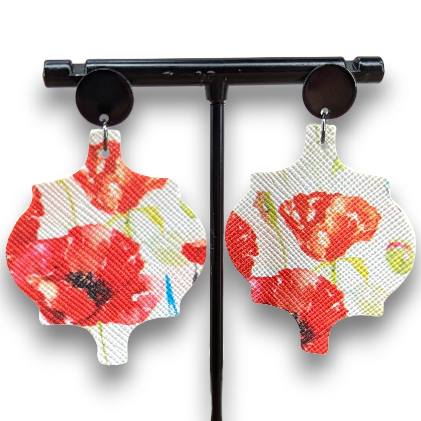 Poppy Faux Leather Earrings